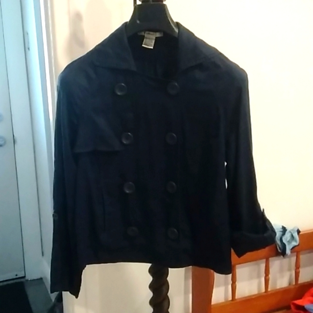 Navy blue light spring jacket